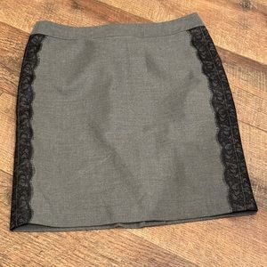LOFT Gray Wool Skirt 2P